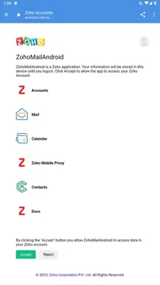 Zoho Mail android App screenshot 1